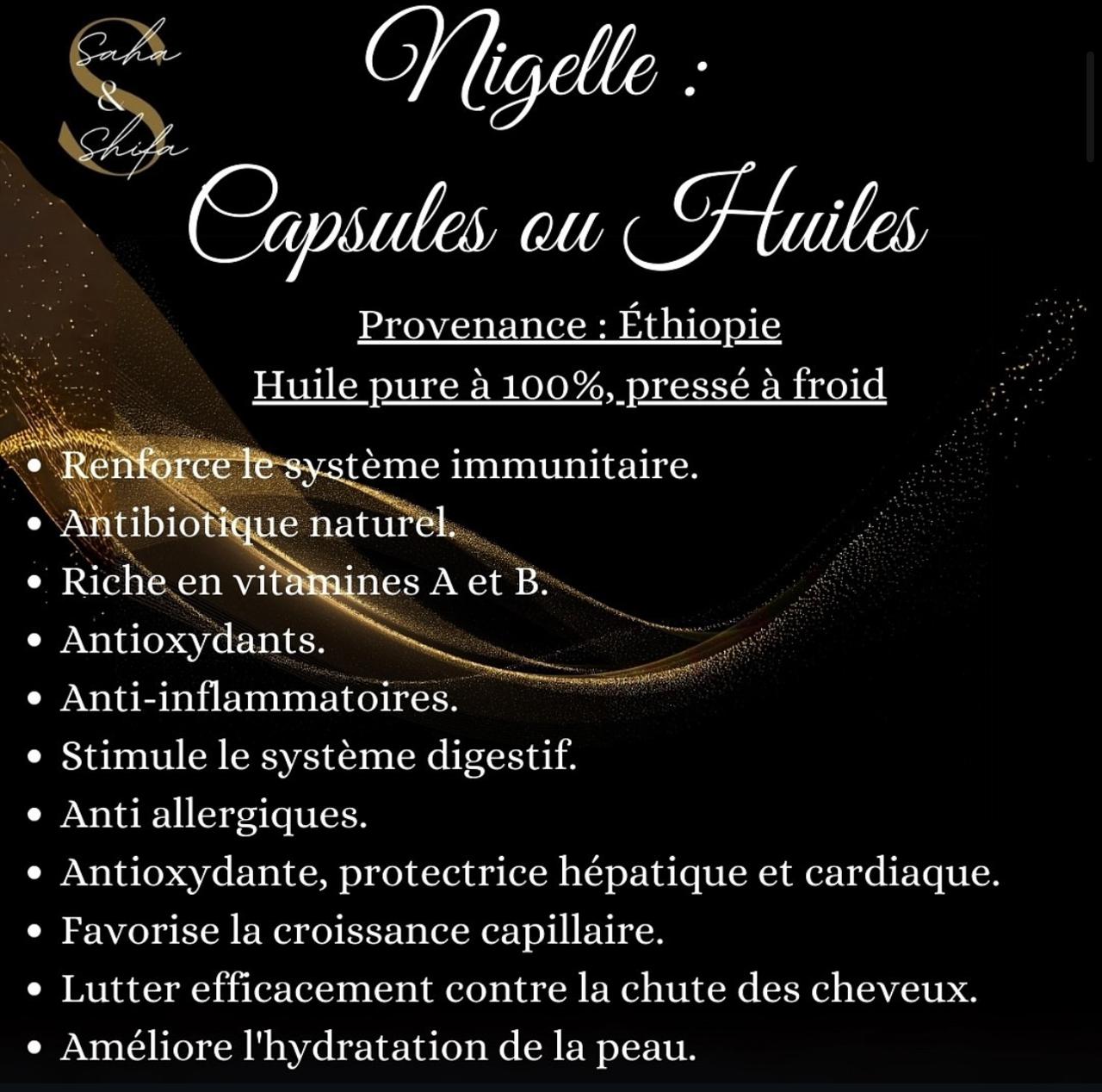 Gélules d'huile de Nigelle - Éthiopie - 60 gélules