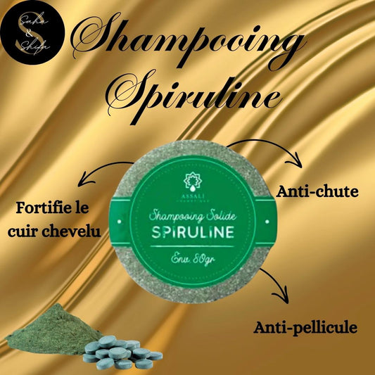 Shampoing solide à la spiruline